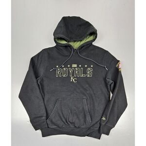 New Era Kansas City Royals Hoodie Mens Medium. BLK‎ Salute To Service Sweatshirt